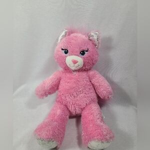Build a Bear Workshop 2014 Pink Princess Kitty Cat Silver Sparkle Plush 18" Rare